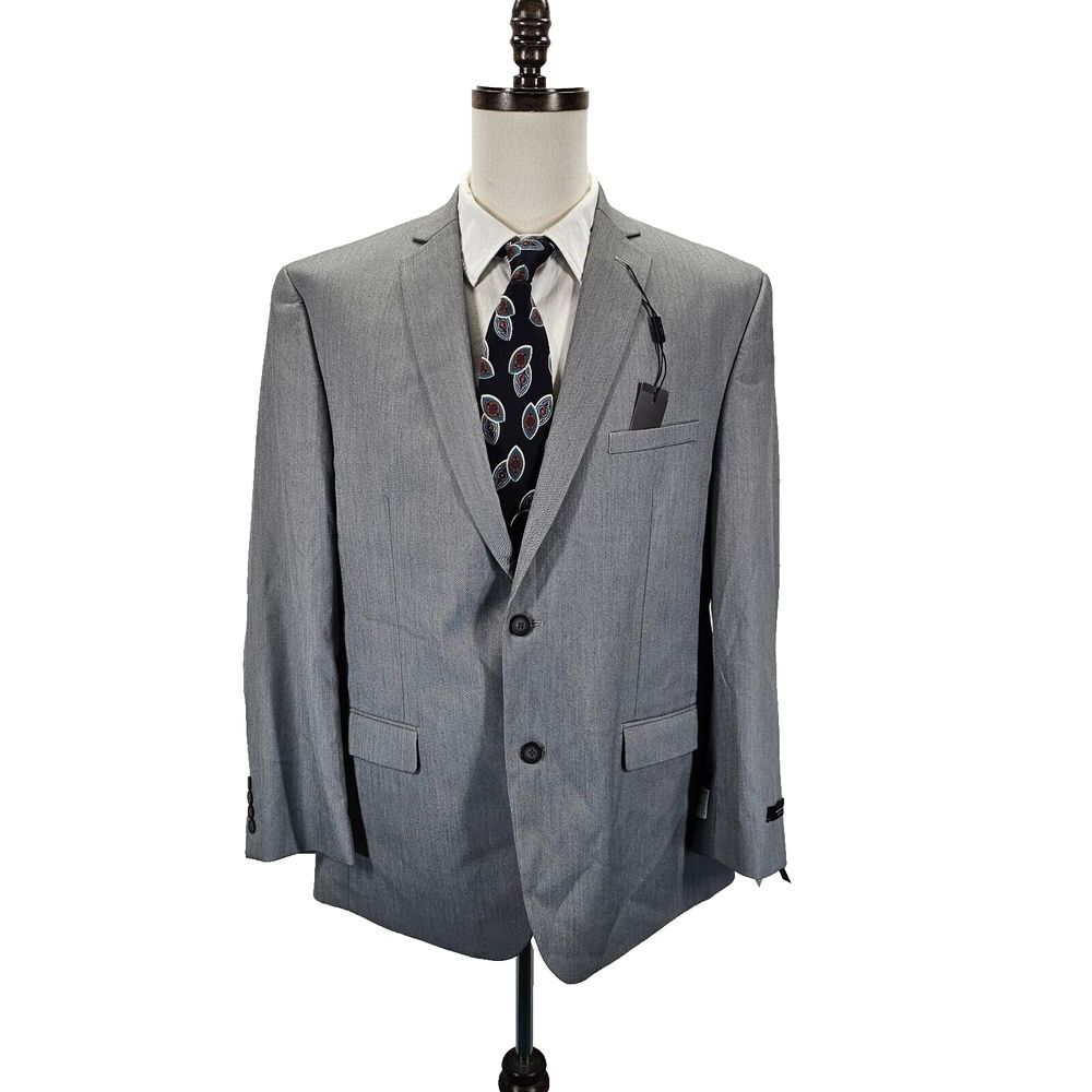 NWT Marc New York Andrew Marc Men's Casselman Blazer Suit Jacket Light Gray 44R